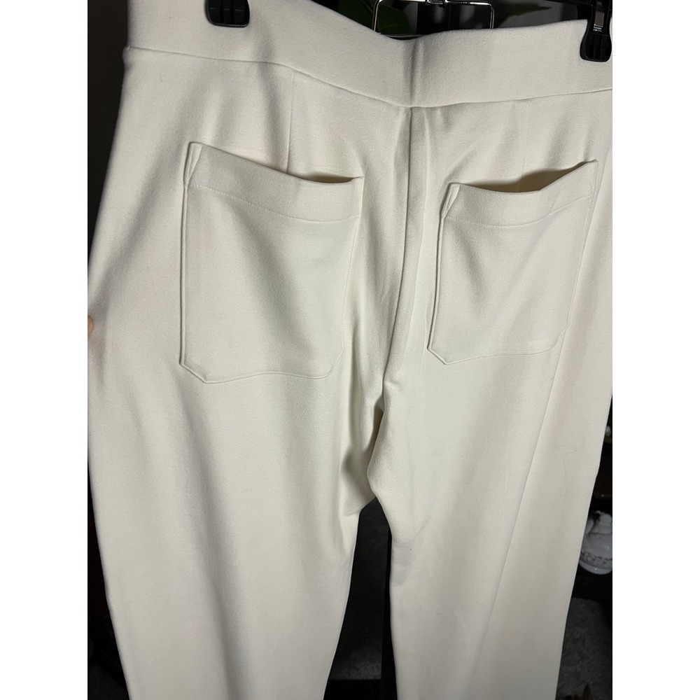 Cabi Womens Cream Knit Wide Leg Pull On Trousers Pants Ivory Size M 5961 - Picture 3 of 4